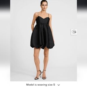 Express Bubble Hem Mini Dress Black